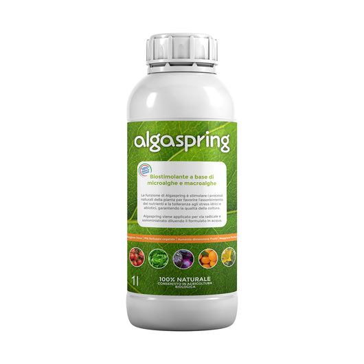 Algaspring - Biostimolante a base di microalghe - 100% Naturale (1litro)  - Residuo zero  eeff