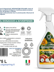 Carica immagine nel visualizzatore galleria, Algaspring Home &amp; Garden – Biostimolante Universale spray naturale per piante ornamentali e orticole in vaso a base di microalghe – uso agricolo (750 ml)
