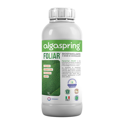 Algaspring Foliar - Biostimolante fogliare naturale per piante a base di microalghe - uso agricolo (1litro)